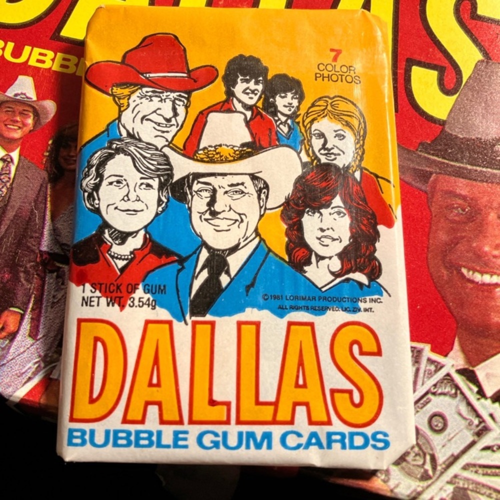 1981 Donruss Dallas Bubble Gum Trading Cards Wax Pack Sealed 7 Cards